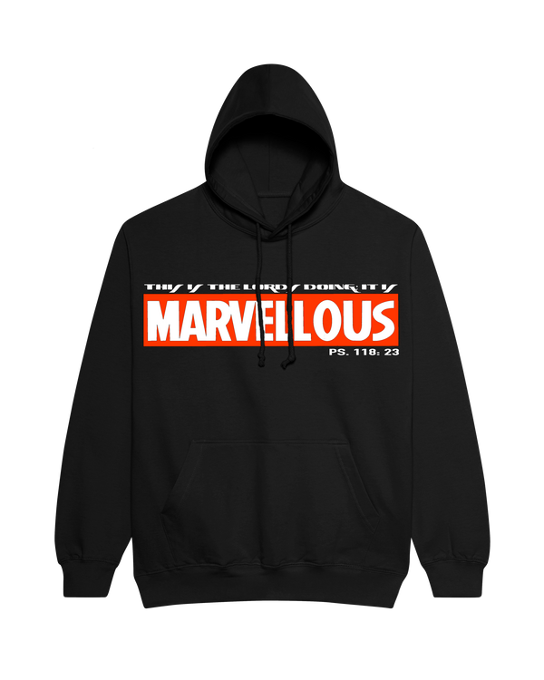 Marvellous - Black graphic Hoodie